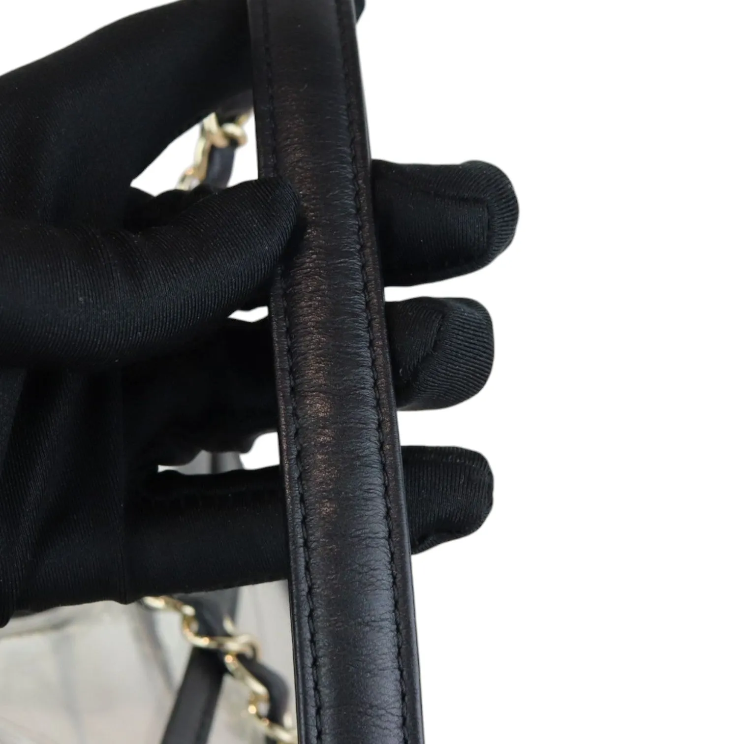 Sand By The Sea Flap Medium Lambskin PVC Black GHW