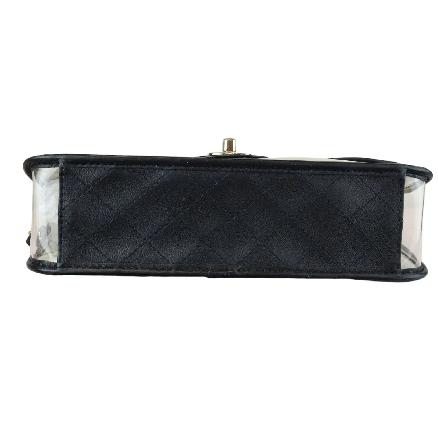 Sand By The Sea Flap Medium Lambskin PVC Black GHW