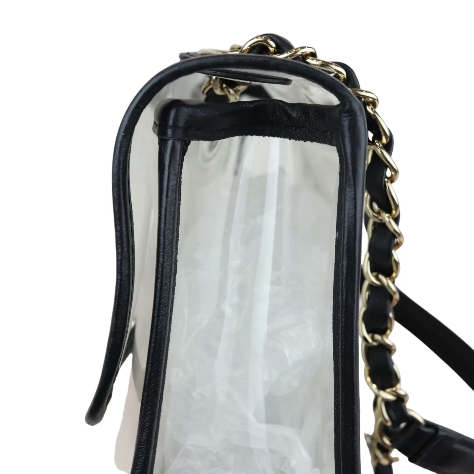 Sand By The Sea Flap Medium Lambskin PVC Black GHW