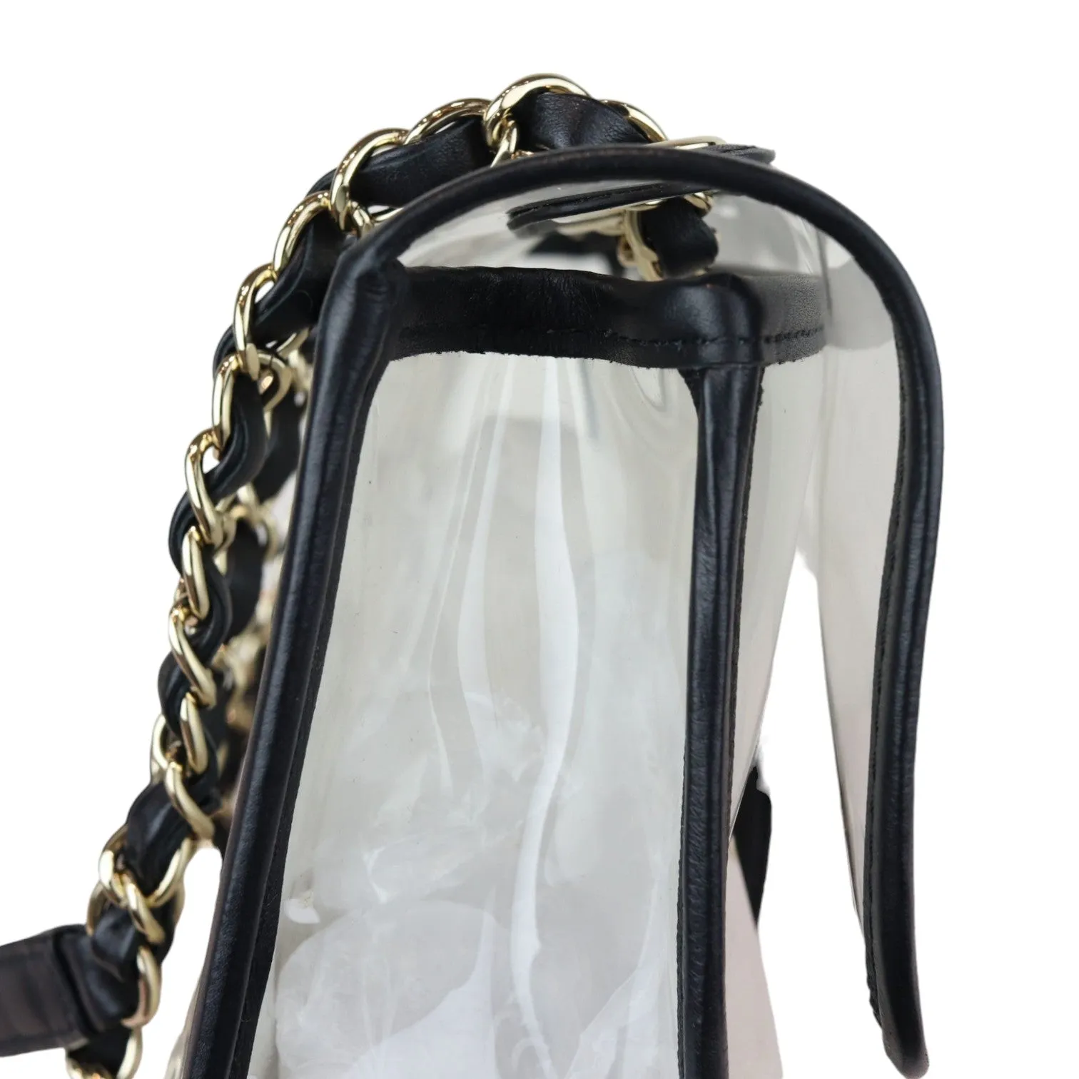 Sand By The Sea Flap Medium Lambskin PVC Black GHW