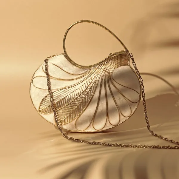 Saniya Embellished Mother of Pearl Clutch