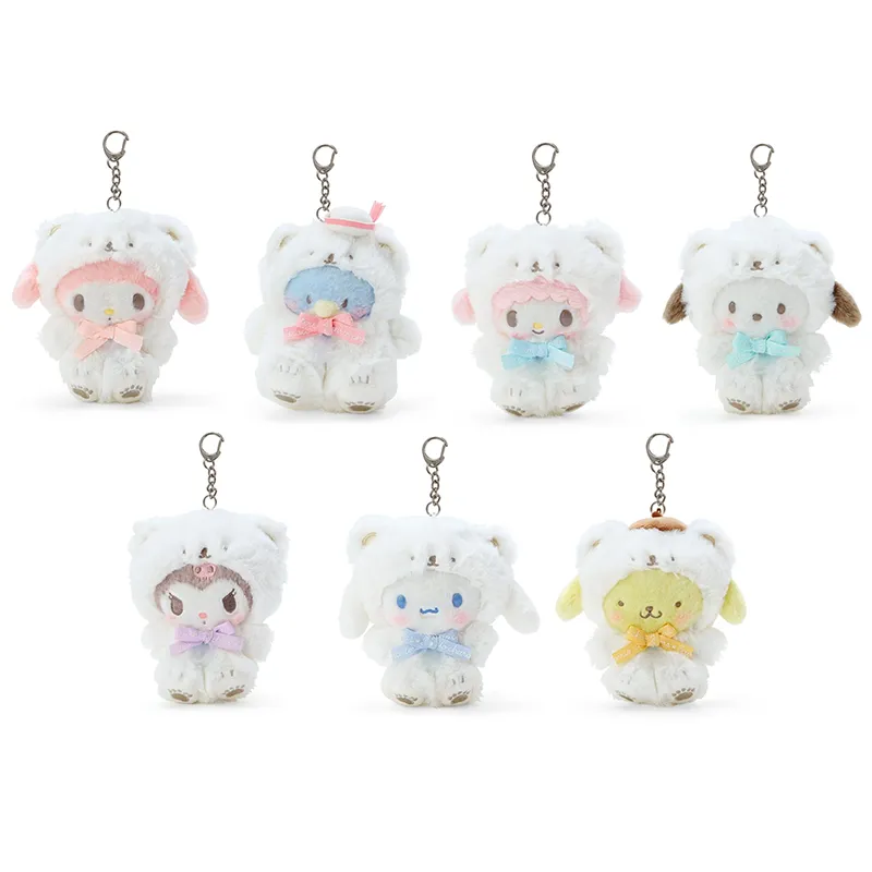 Sanrio Fluffy White Bear Clip On Mascot