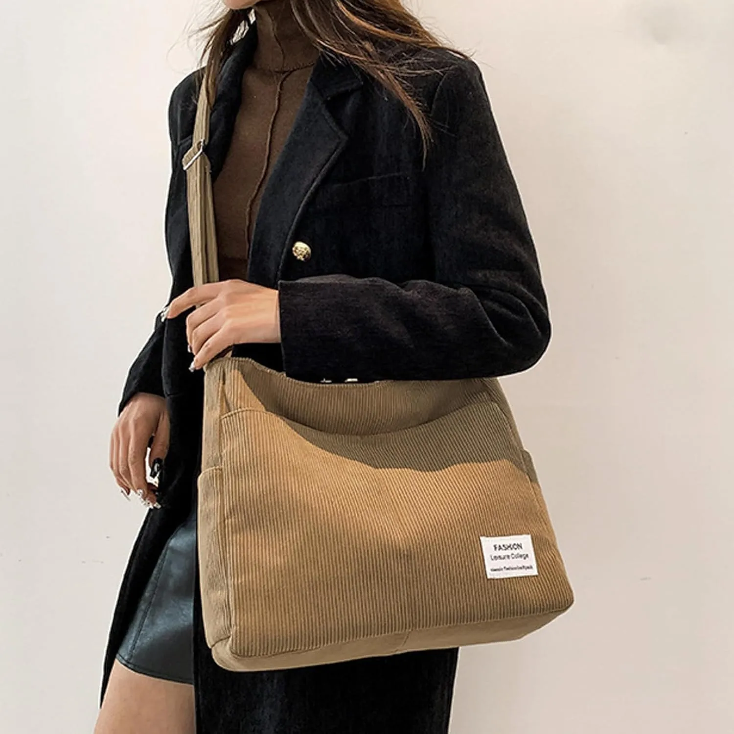 Satchel Bags for Women Purse Crossbody Bags with Pockets Top Handle Shoulder Handbags Versatile Travel Purse(Khaki)