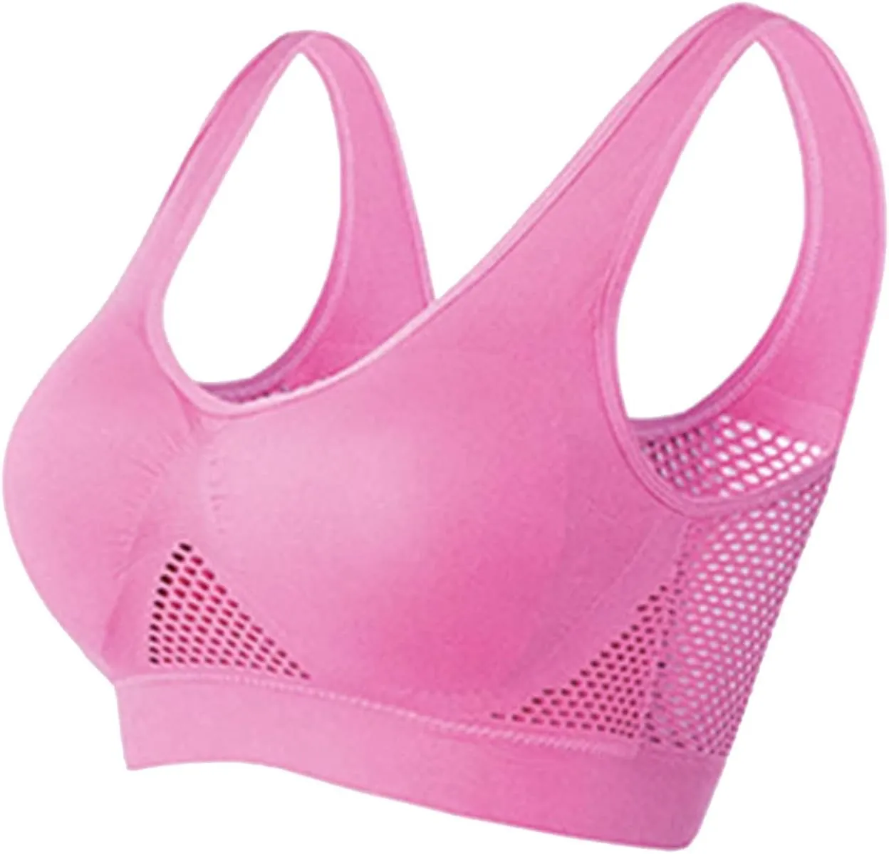 Seamless Everyday Wear Comfortable Bras for Women Plus Size Sleep Bra Breathable Cutout Sporty Wirefree Soft Comfort