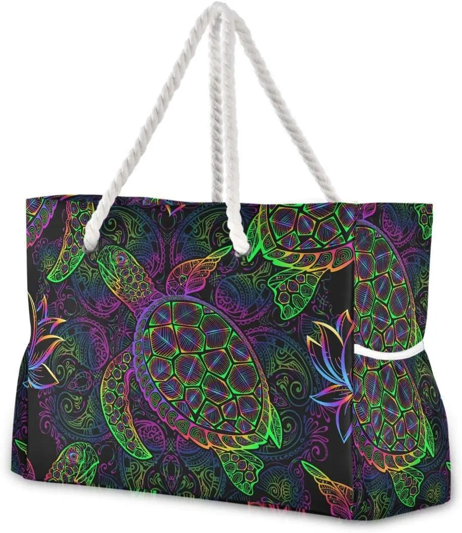 senya Beach Tote Bags for Women, Starfish Beach Large Beach Shoulder Bag Pool Bags Purse