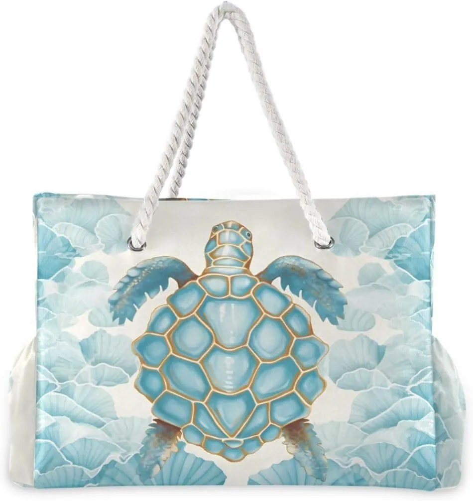 senya Beach Tote Bags for Women, Starfish Beach Large Beach Shoulder Bag Pool Bags Purse
