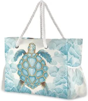 senya Beach Tote Bags for Women, Starfish Beach Large Beach Shoulder Bag Pool Bags Purse