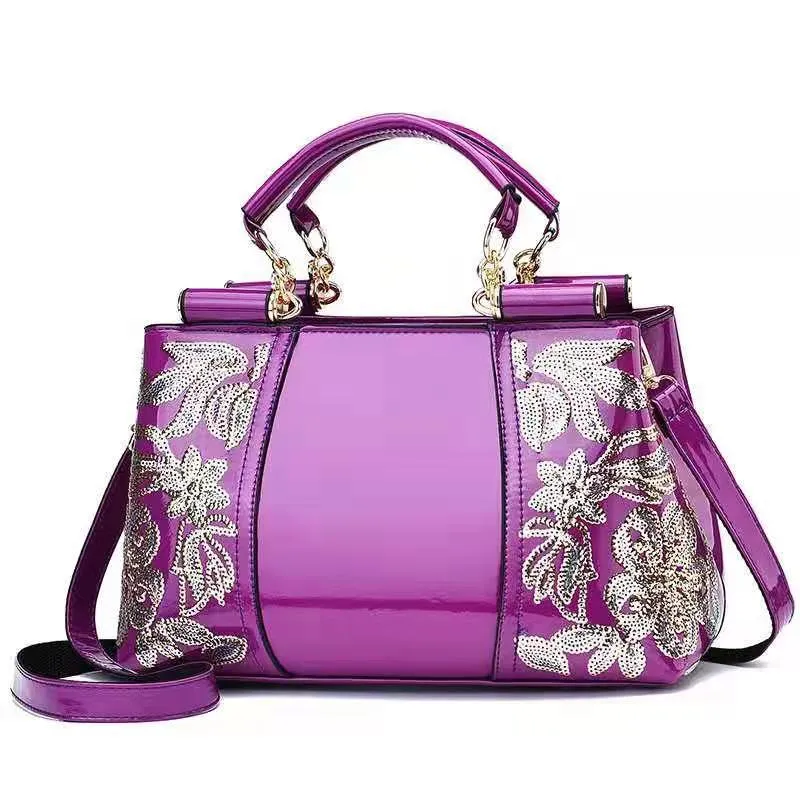 Sequins Leather Handbag - GlamzLife