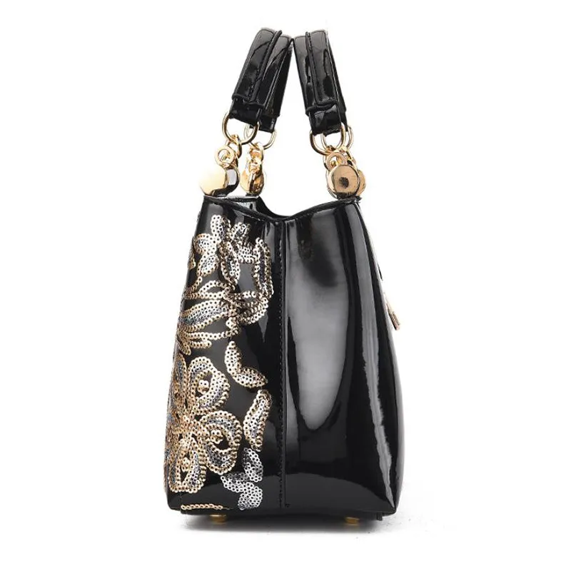 Sequins Leather Handbag - GlamzLife