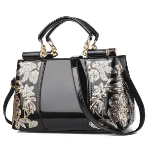 Sequins Leather Handbag - GlamzLife