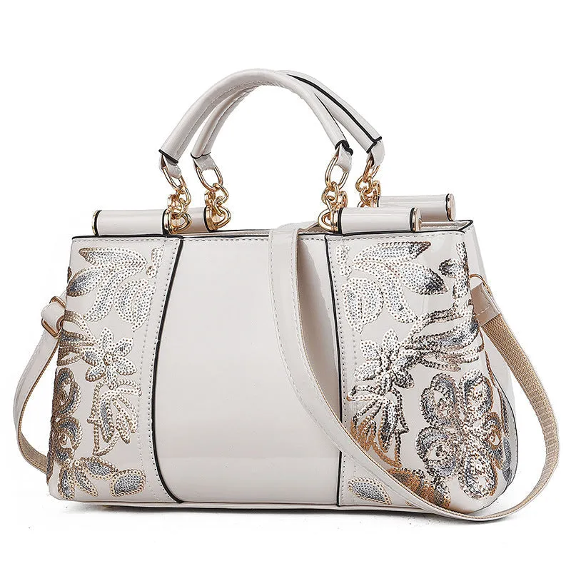 Sequins Leather Handbag - GlamzLife