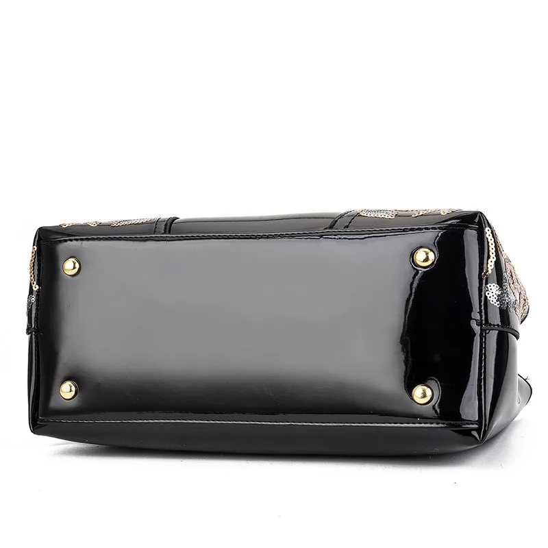 Sequins Leather Handbag - GlamzLife