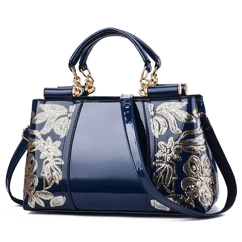 Sequins Leather Handbag - GlamzLife