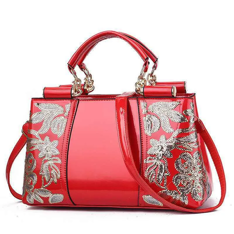 Sequins Leather Handbag - GlamzLife
