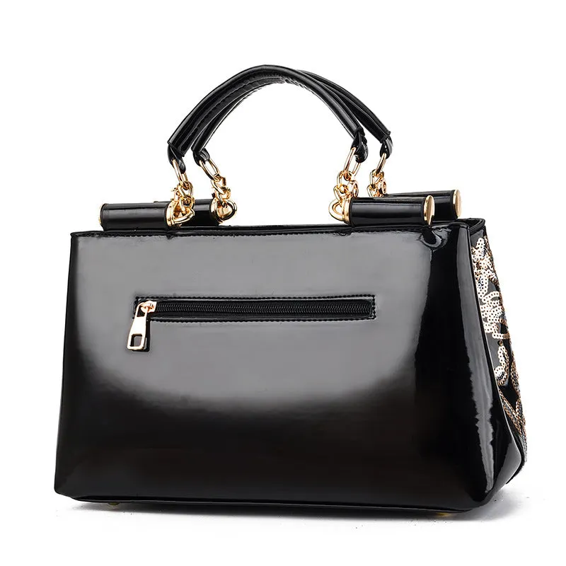 Sequins Leather Handbag - GlamzLife