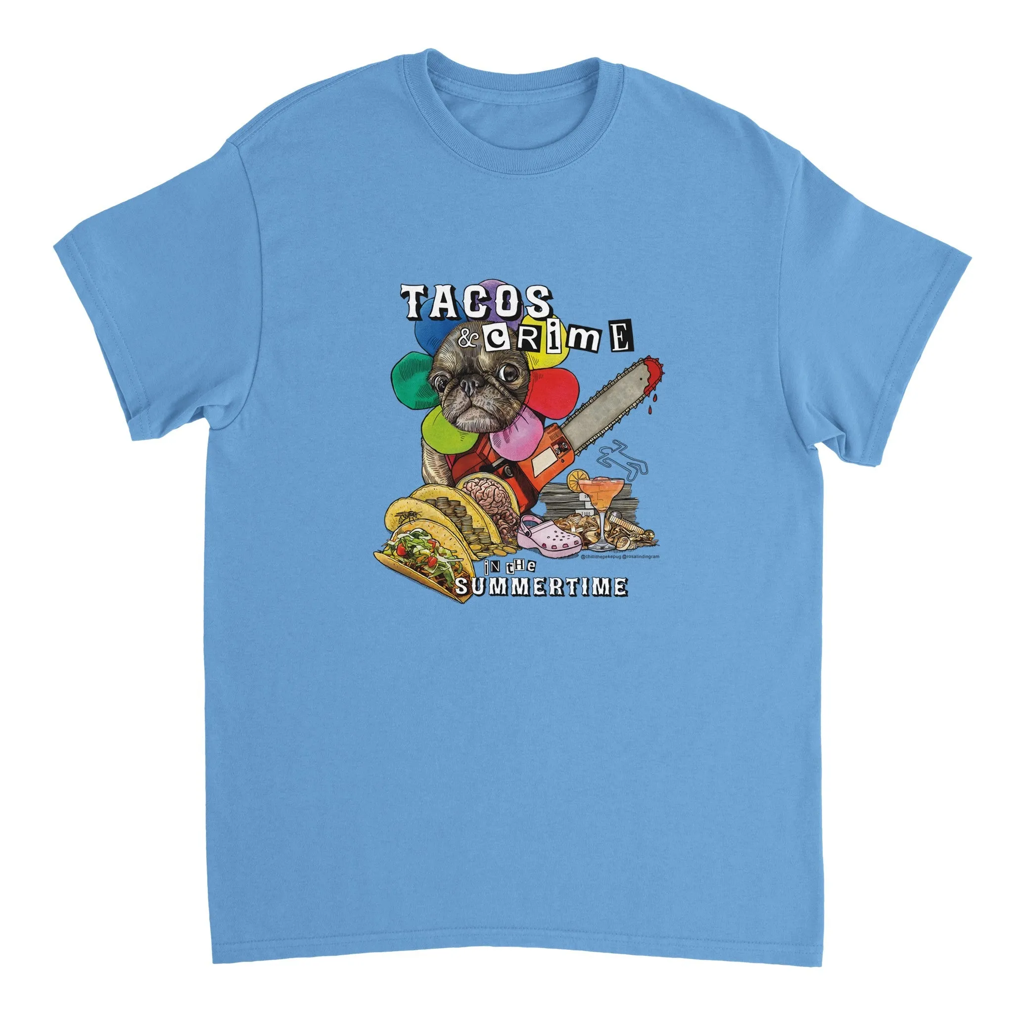 Serial Chilli by Ros Ingram Heavyweight Unisex Crewneck T-shirt