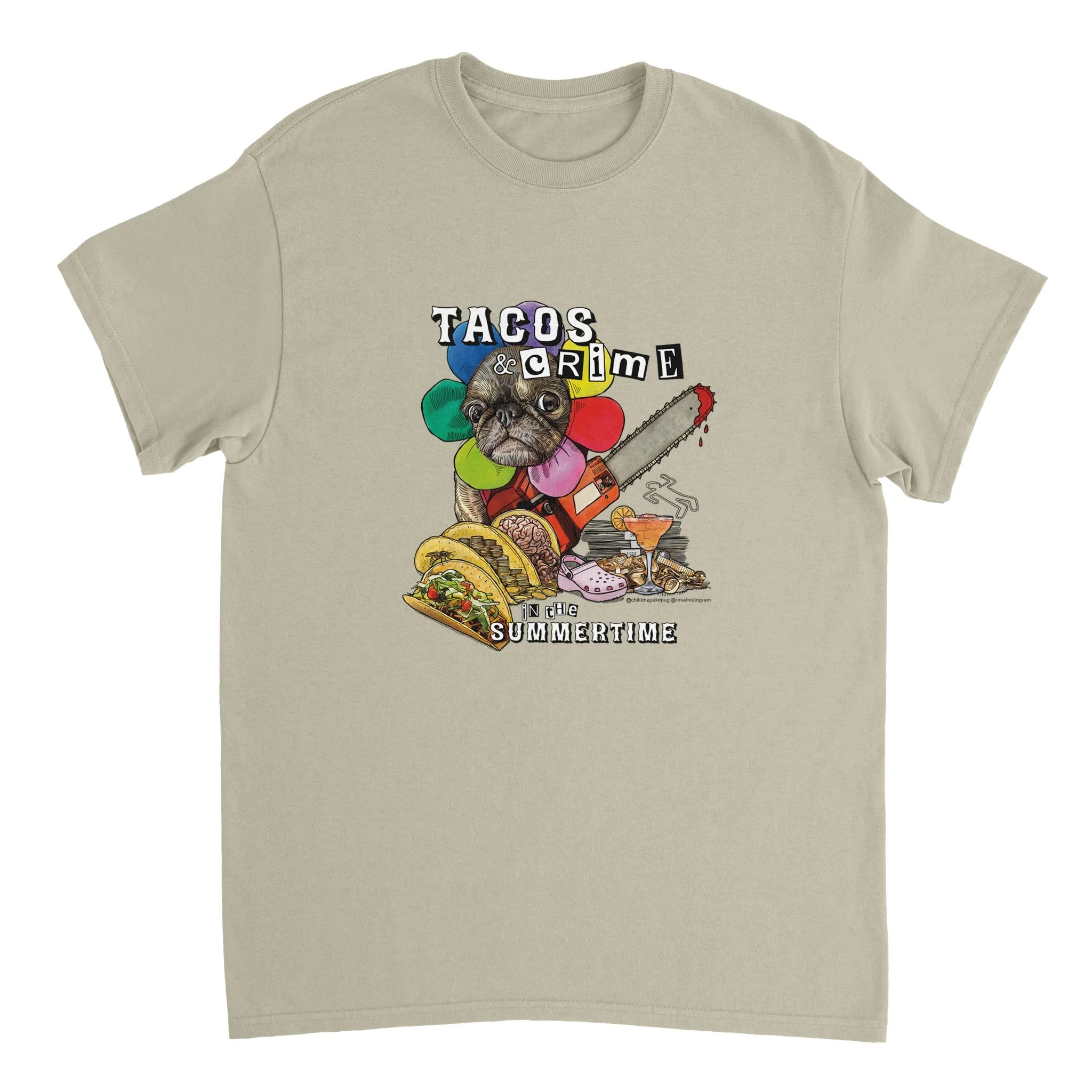 Serial Chilli by Ros Ingram Heavyweight Unisex Crewneck T-shirt