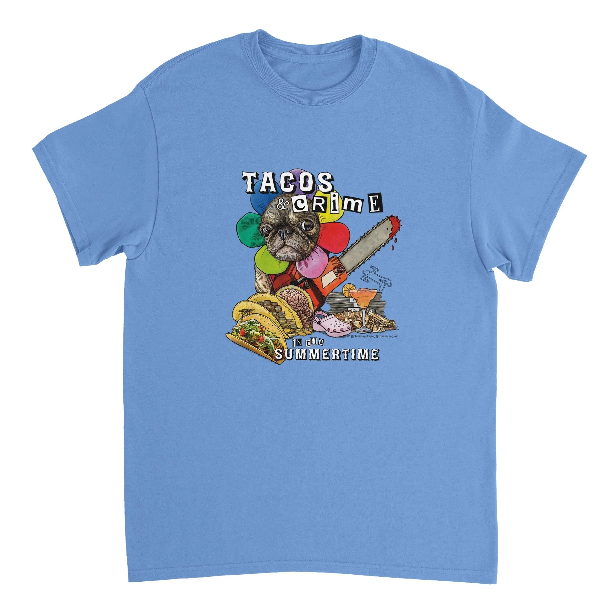 Serial Chilli by Ros Ingram Heavyweight Unisex Crewneck T-shirt