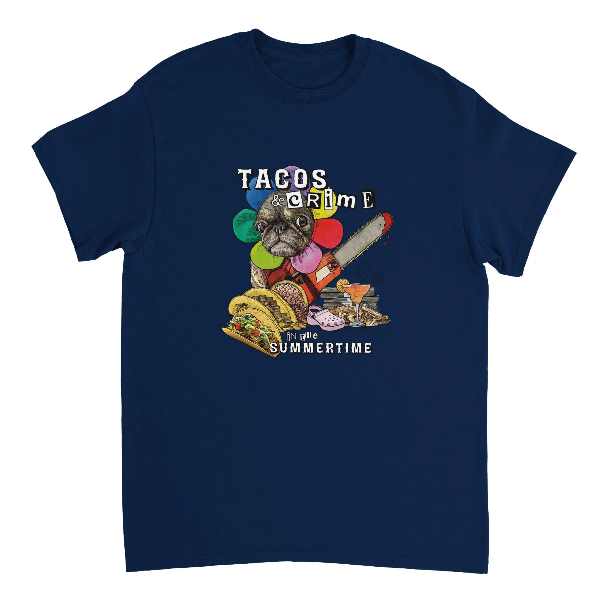 Serial Chilli by Ros Ingram Heavyweight Unisex Crewneck T-shirt