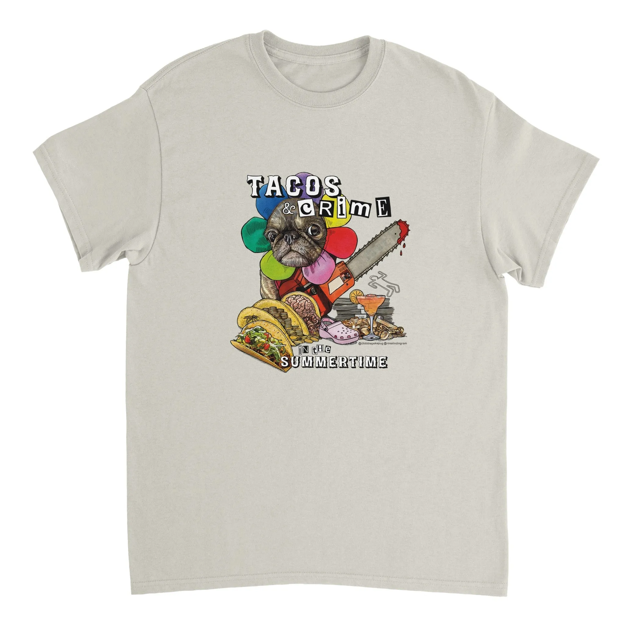Serial Chilli by Ros Ingram Heavyweight Unisex Crewneck T-shirt