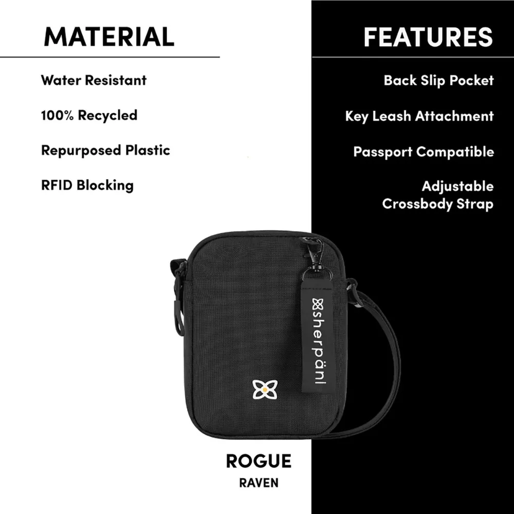 Sherpani Rogue Mini Raven Crossbody Bag (Women's)