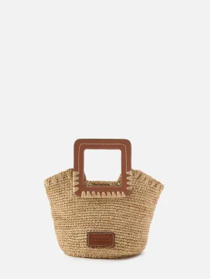 Shirley Raffia Mini Bucket Bag