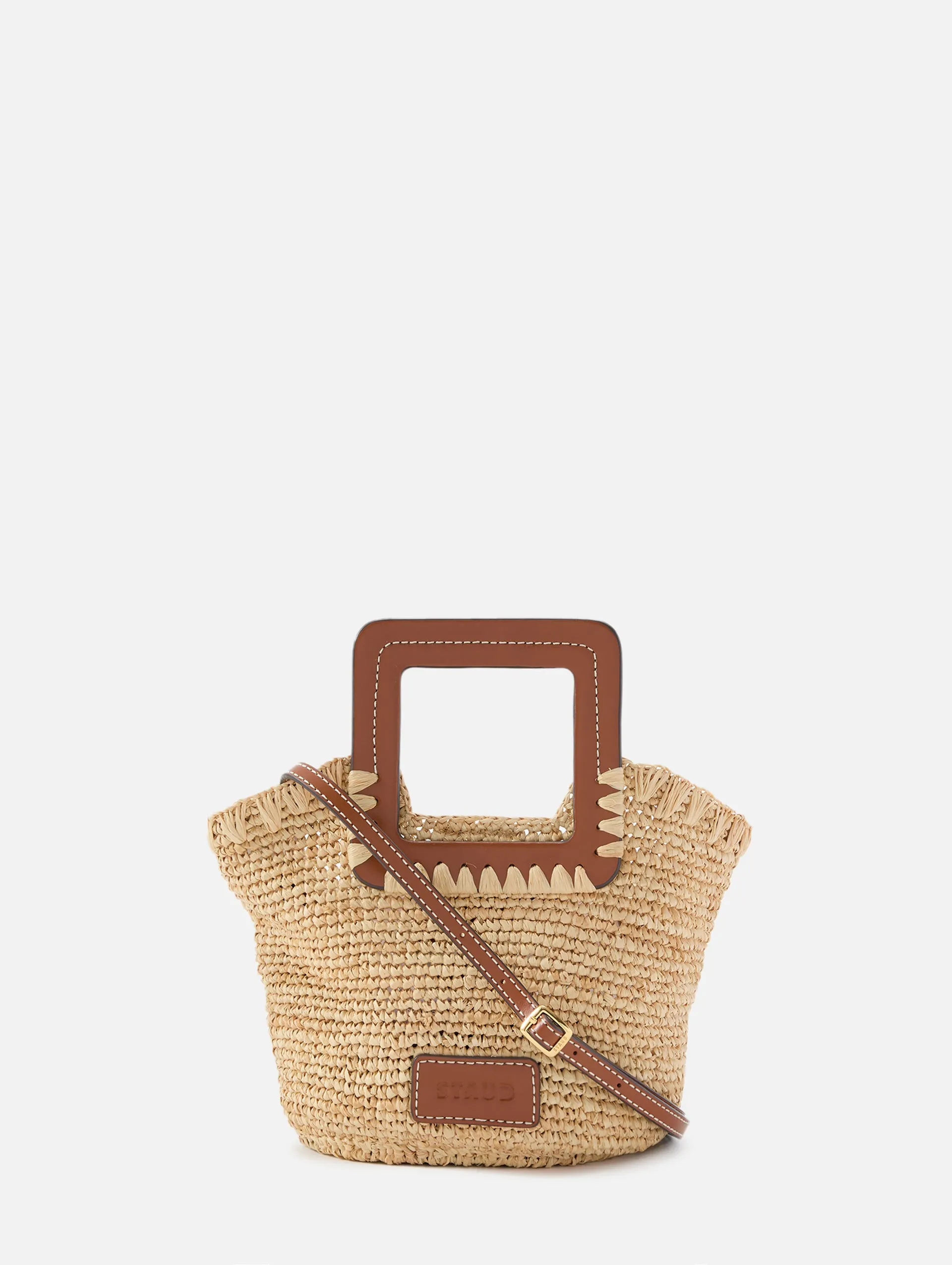 Shirley Raffia Mini Bucket Bag