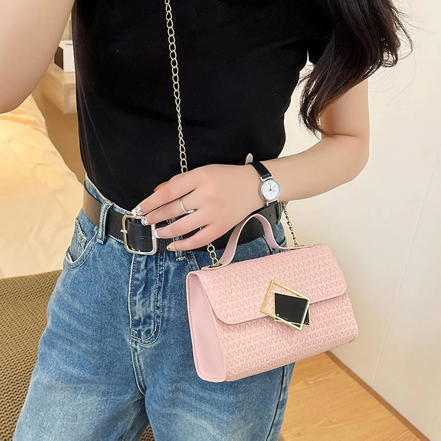 Shoulder Bag Fashion Printed Handbag Crossbody Small Square Crossbody Bag for Women Medium Pocket Shoulder