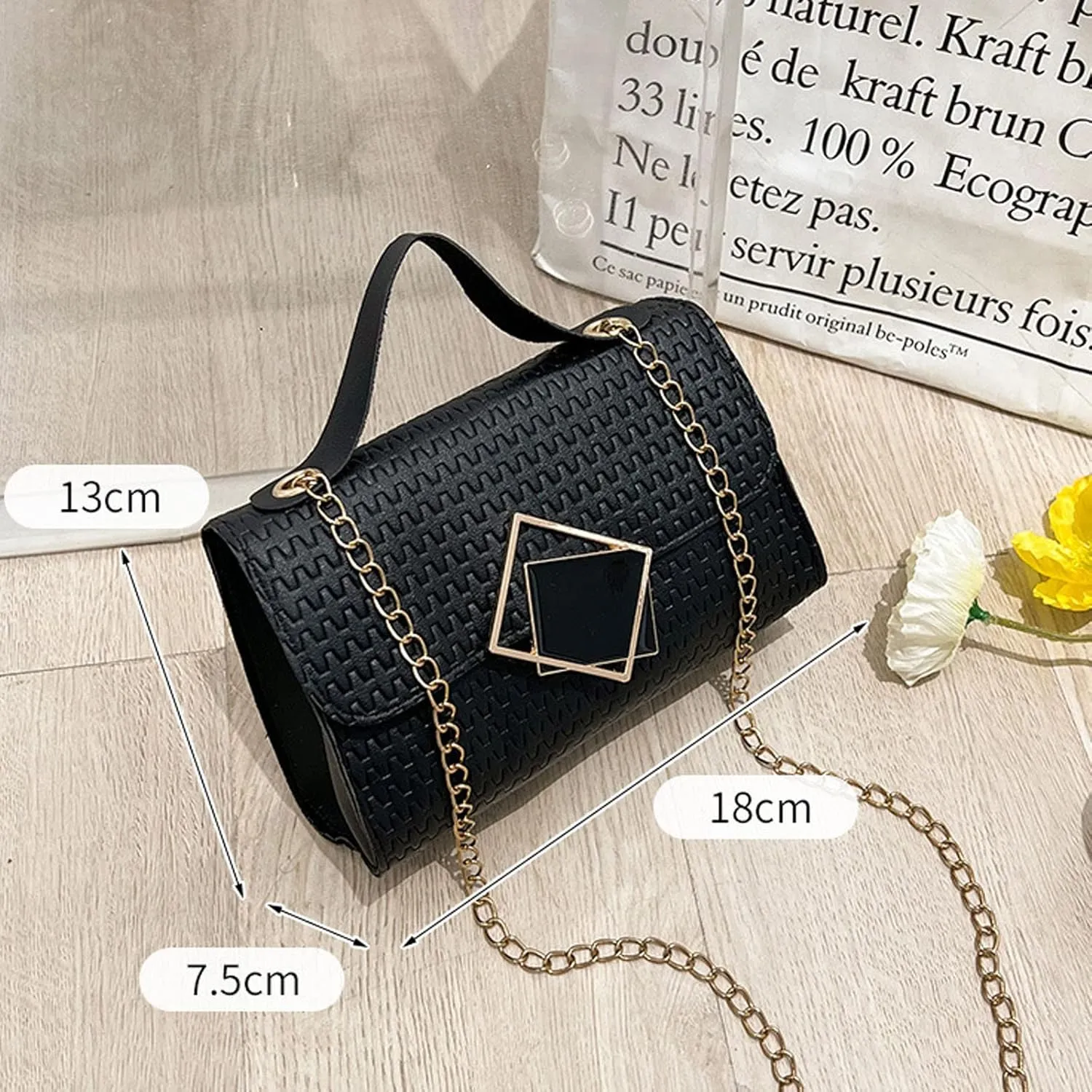 Shoulder Bag Fashion Printed Handbag Crossbody Small Square Crossbody Bag for Women Medium Pocket Shoulder