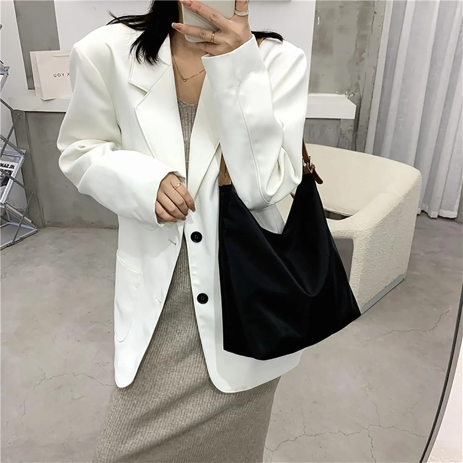 Shoulder Bag for Ladies Tote Bags For Women Work Bags Suede Slouchy Bag Handbag Tote Handbag