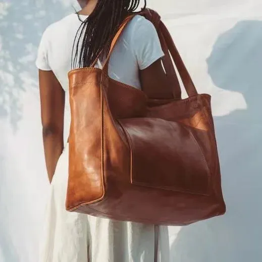 SIENNA | Vegan Leather Oversized Tote Bag