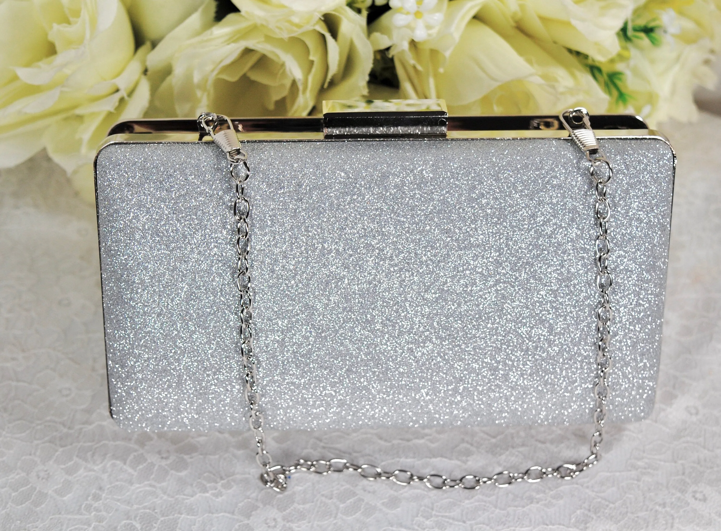 Silver Glitter Bag