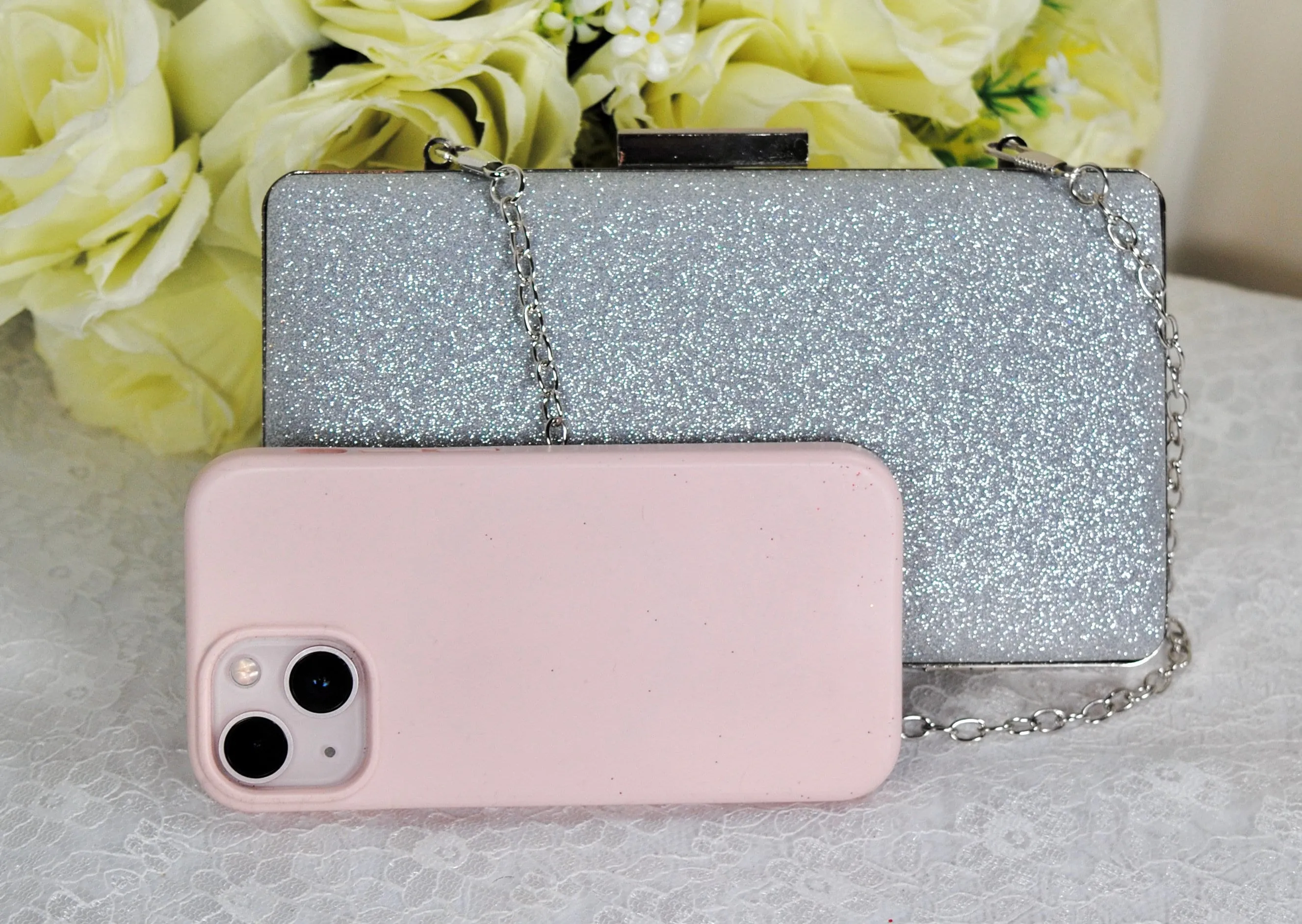 Silver Glitter Bag