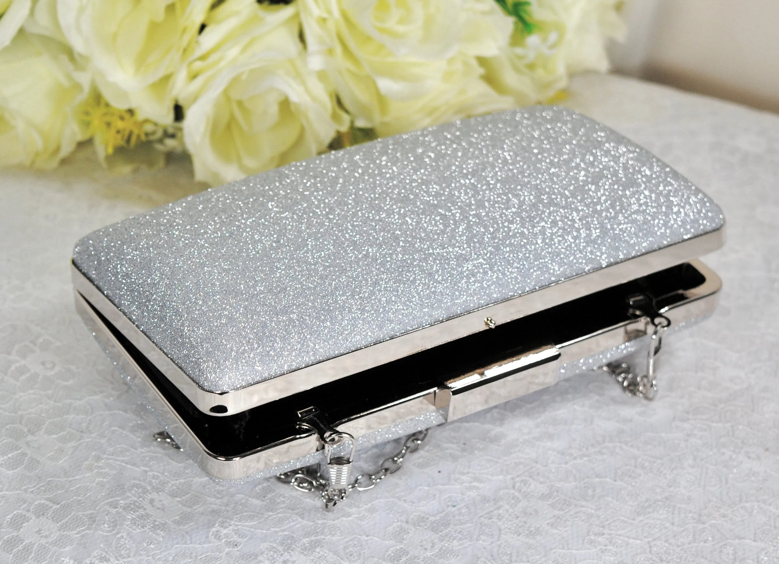 Silver Glitter Bag