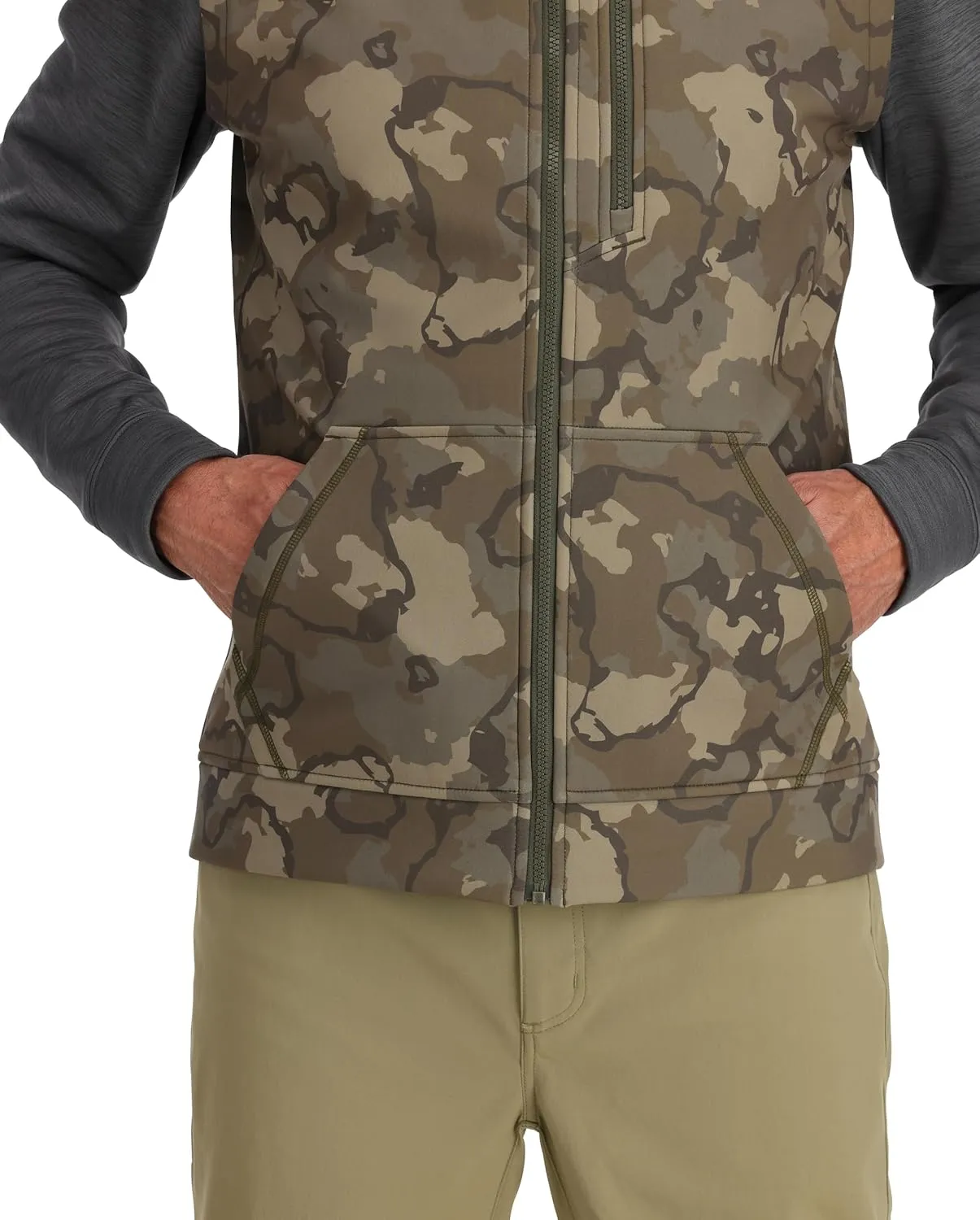 Simms Rogue Fleece Vest, Water Resistant Sleeveless Vest