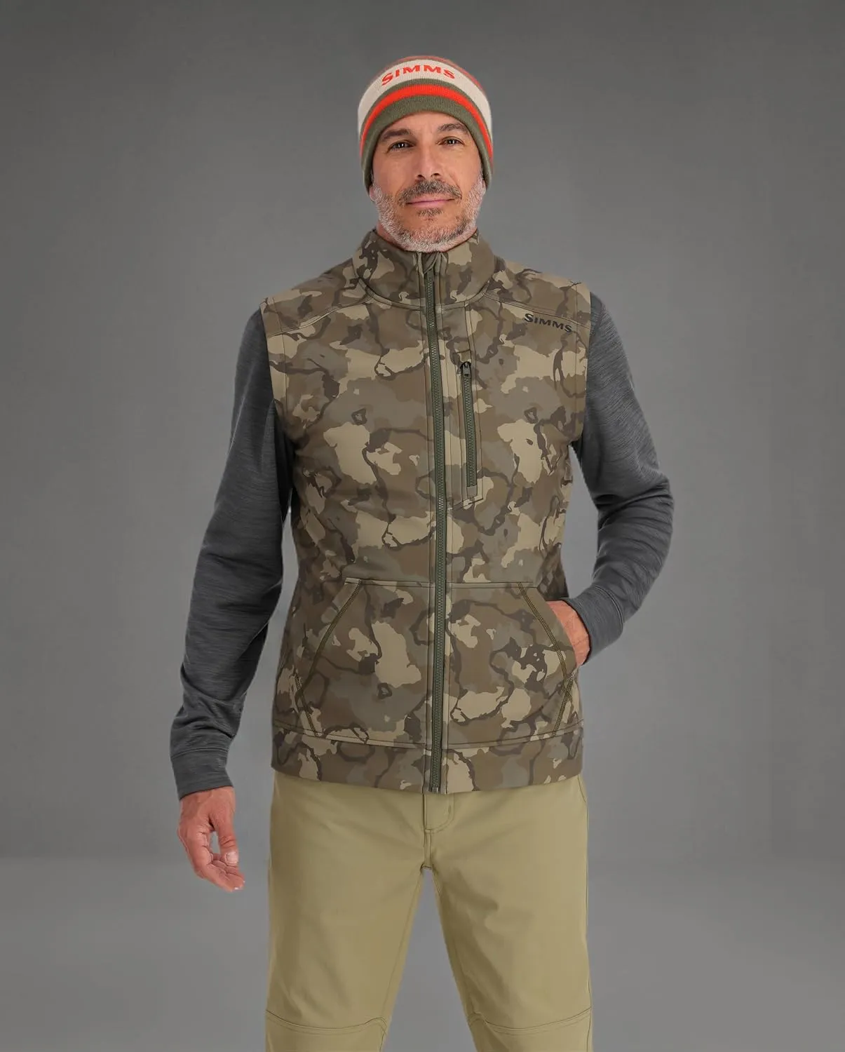 Simms Rogue Fleece Vest, Water Resistant Sleeveless Vest