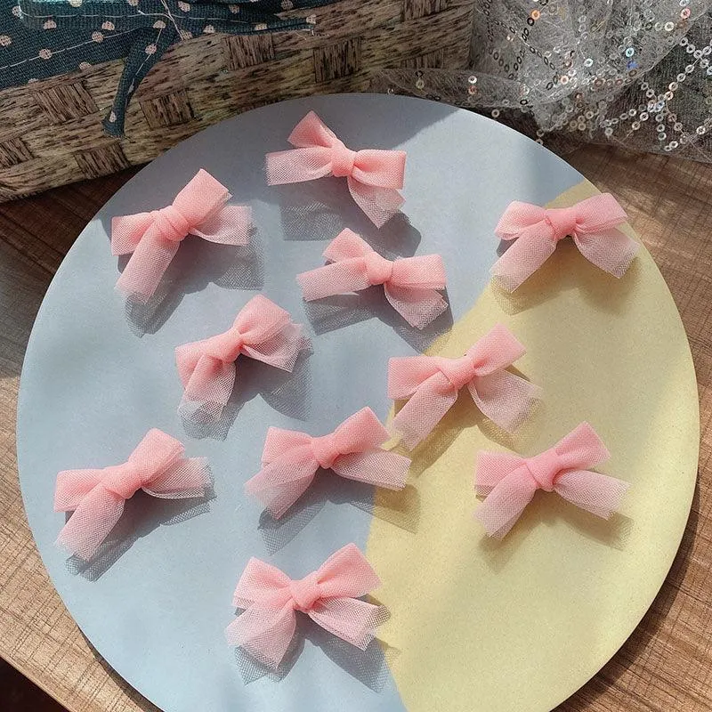 Simple and cute Korean-style hair clip 10pcs with small bow-duckbill clip style design beauty salon cute shape
