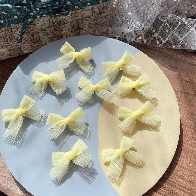 Simple and cute Korean-style hair clip 10pcs with small bow-duckbill clip style design beauty salon cute shape