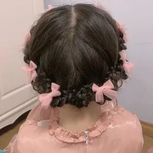 Simple and cute Korean-style hair clip 10pcs with small bow-duckbill clip style design beauty salon cute shape