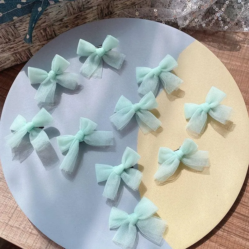 Simple and cute Korean-style hair clip 10pcs with small bow-duckbill clip style design beauty salon cute shape