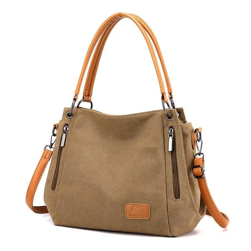 Simple Casual Canvas Crossbody Shoulder Bag