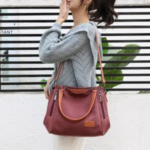 Simple Casual Canvas Crossbody Shoulder Bag
