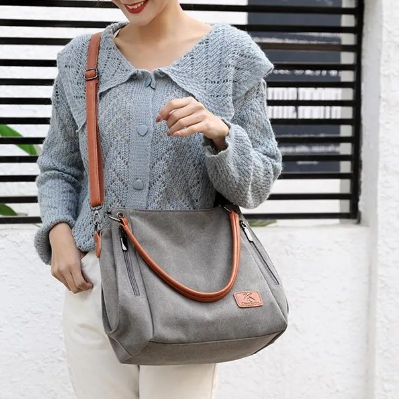 Simple Casual Canvas Crossbody Shoulder Bag