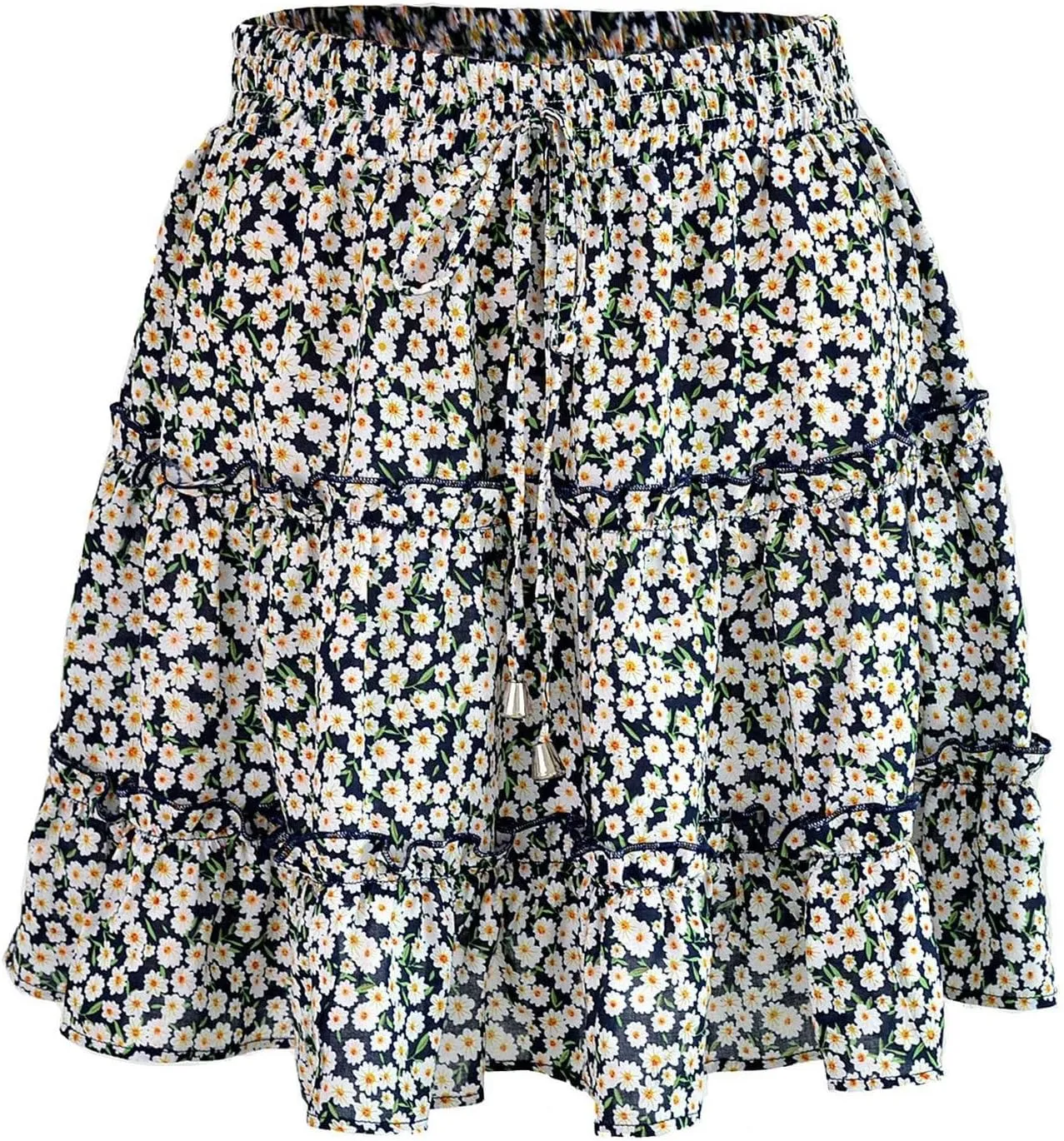 Skorts for Women Dressy Casual Floral Boho Cute Summer A Line Mini Skirts Y2K High Waisted Ruffle Pirouette Skort