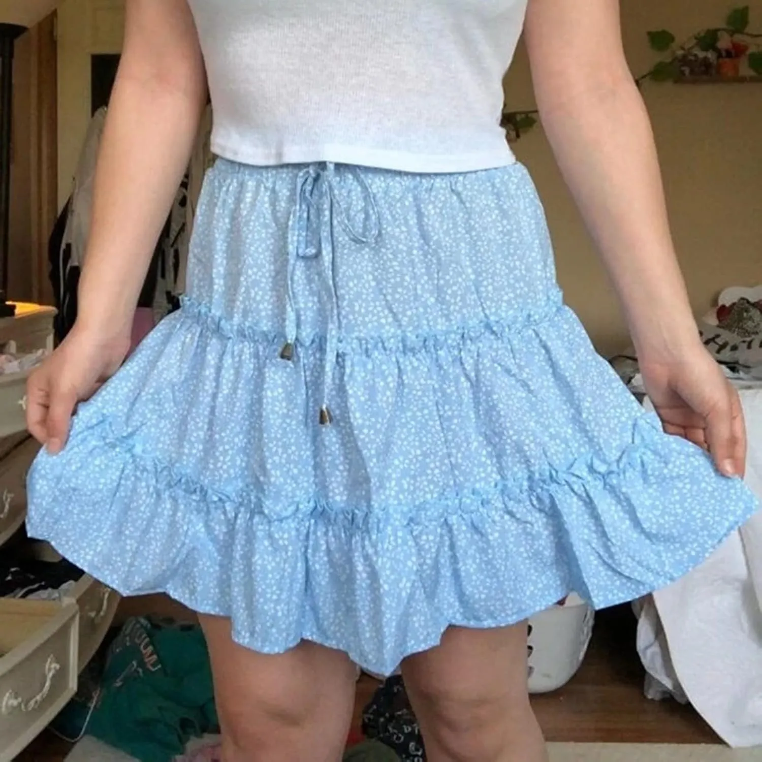 Skorts for Women Dressy Casual Floral Boho Cute Summer A Line Mini Skirts Y2K High Waisted Ruffle Pirouette Skort