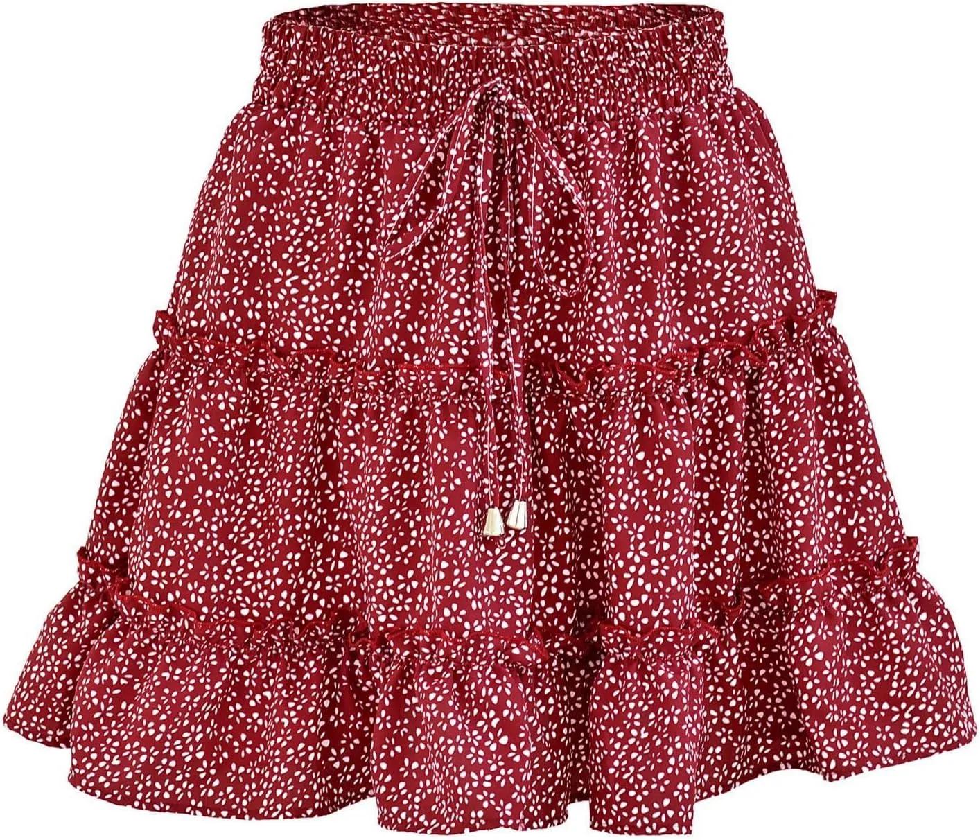 Skorts for Women Dressy Casual Floral Boho Cute Summer A Line Mini Skirts Y2K High Waisted Ruffle Pirouette Skort