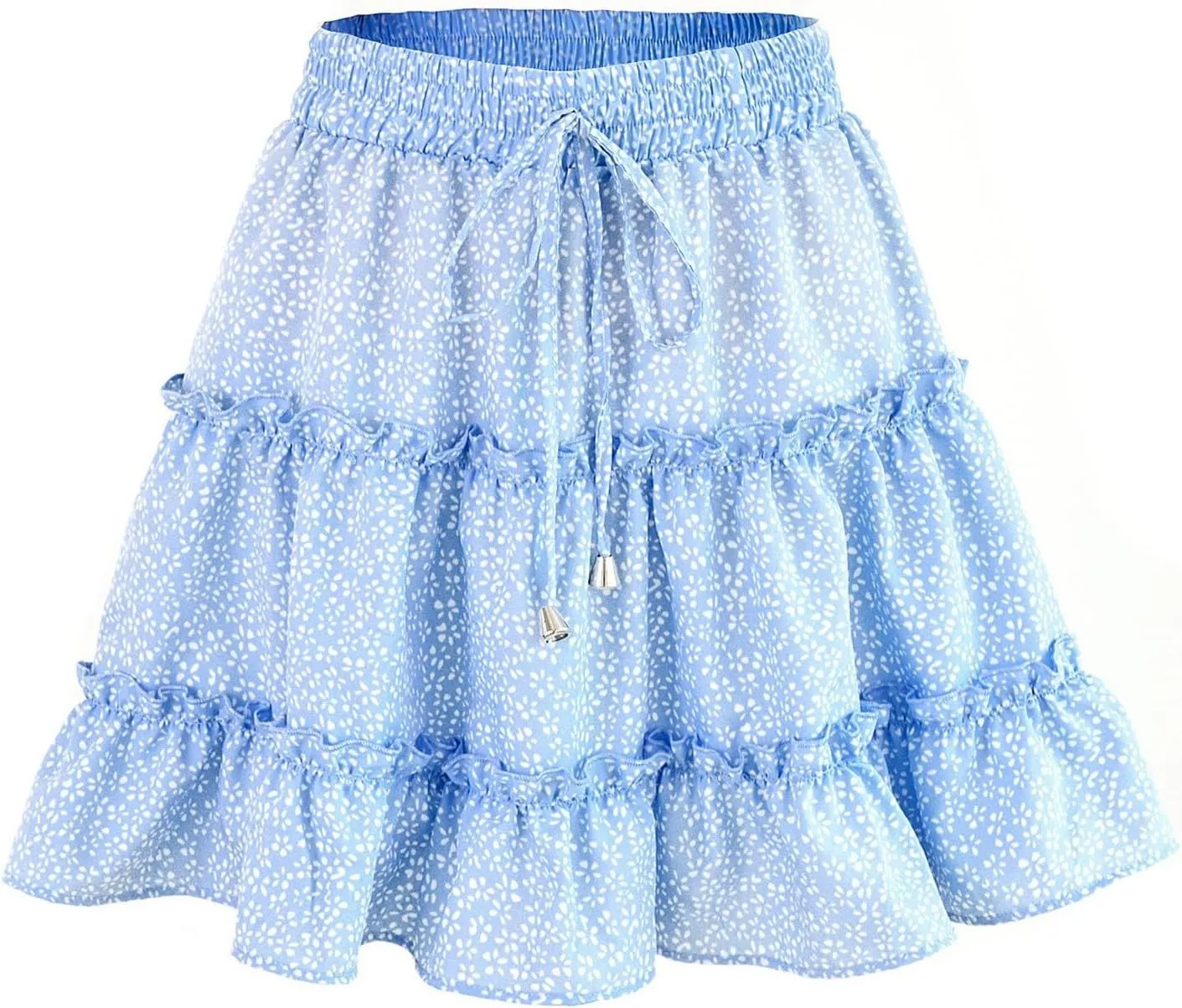 Skorts for Women Dressy Casual Floral Boho Cute Summer A Line Mini Skirts Y2K High Waisted Ruffle Pirouette Skort