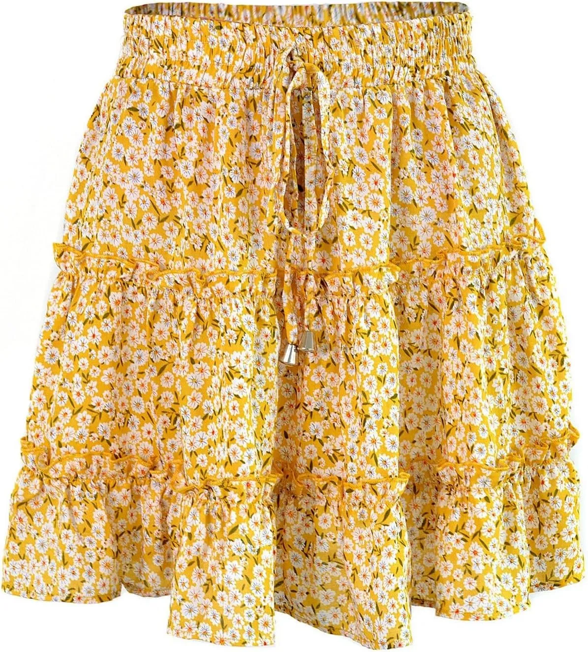 Skorts for Women Dressy Casual Floral Boho Cute Summer A Line Mini Skirts Y2K High Waisted Ruffle Pirouette Skort