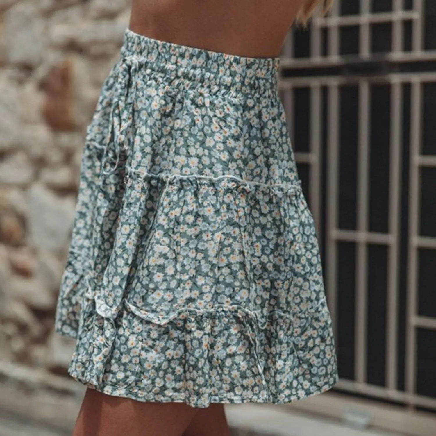 Skorts for Women Dressy Casual Floral Boho Cute Summer A Line Mini Skirts Y2K High Waisted Ruffle Pirouette Skort