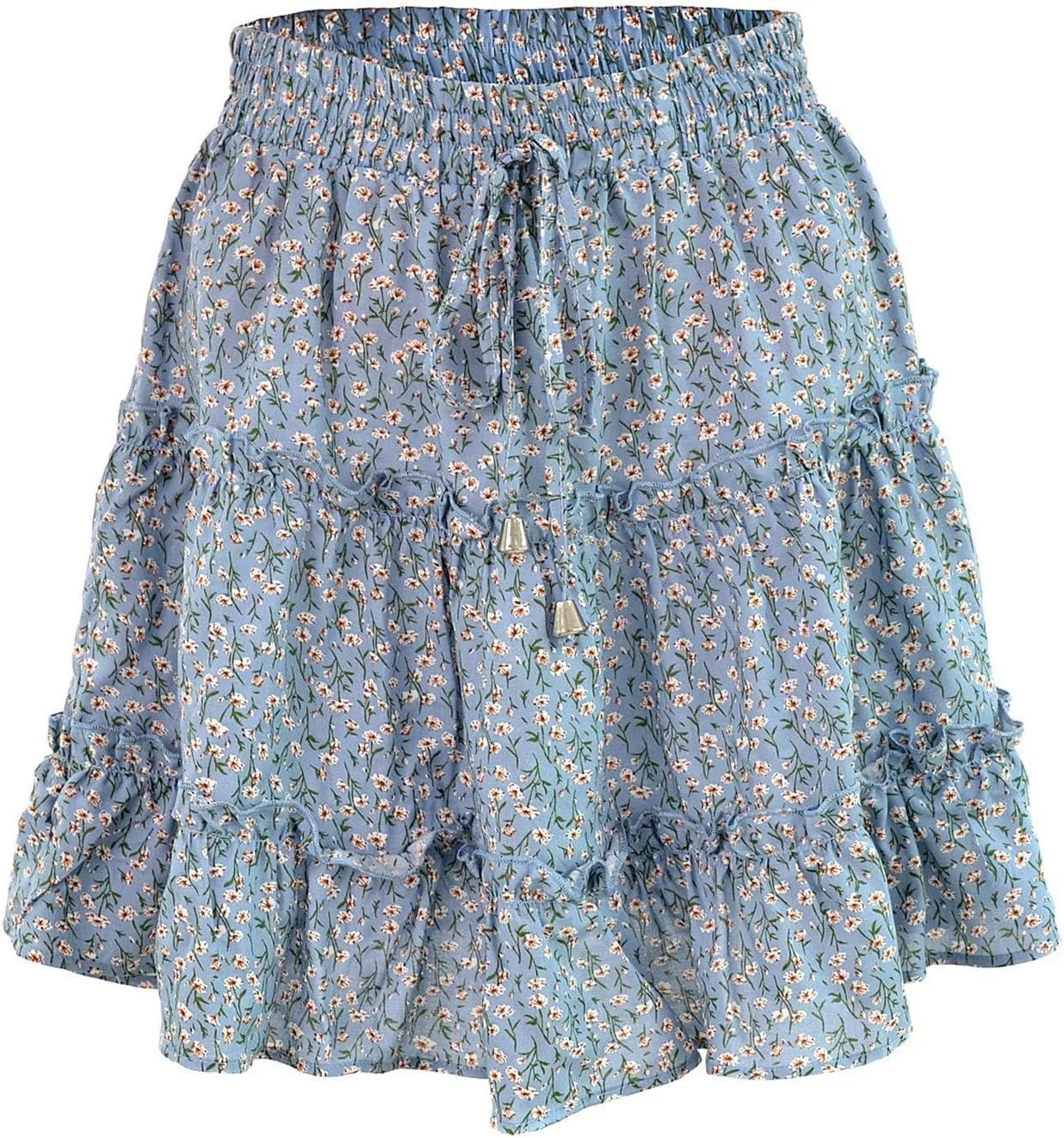 Skorts for Women Dressy Casual Floral Boho Cute Summer A Line Mini Skirts Y2K High Waisted Ruffle Pirouette Skort